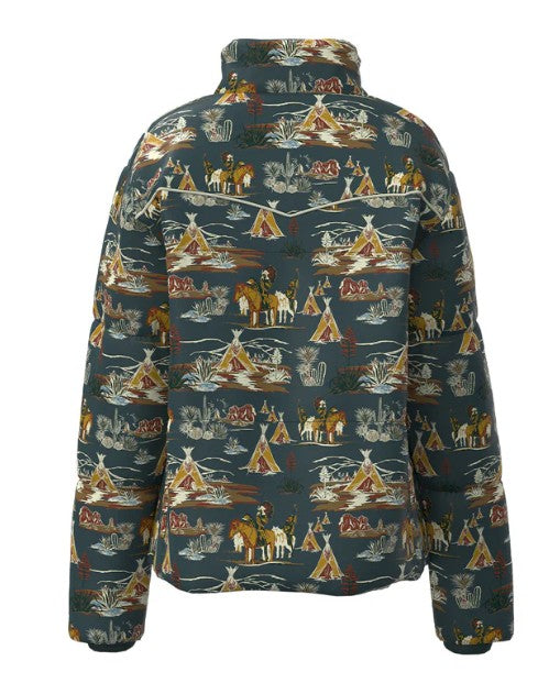 Hooey "Bramble Puffer" Ladies Jacket Multi Color Comanche Pattern HJ159NVPR