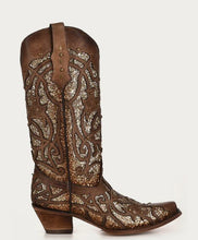 Load image into Gallery viewer, Corral C3331 Orix Boots with Gold Glitter Cowboy Boots
