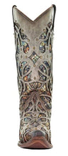 Load image into Gallery viewer, Corral C3409 Taupe Glitter Inlay &amp; Studs Cowboy Boots
