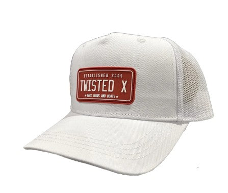 Twisted X Cap CAP0014 In White with Red Patch