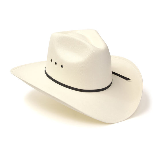 Western Express CA-3E KIDS Pinch Front White Straw Hat