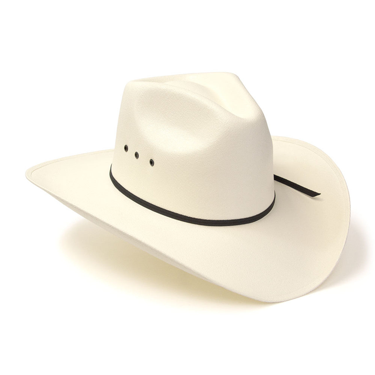 Western Express CA-3E Pinch Front White Straw Hat