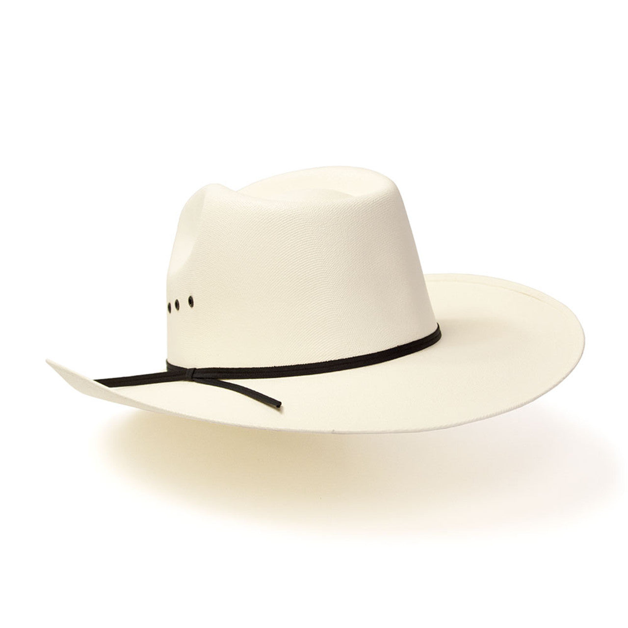 Western Express CA-3E Pinch Front White Straw Hat