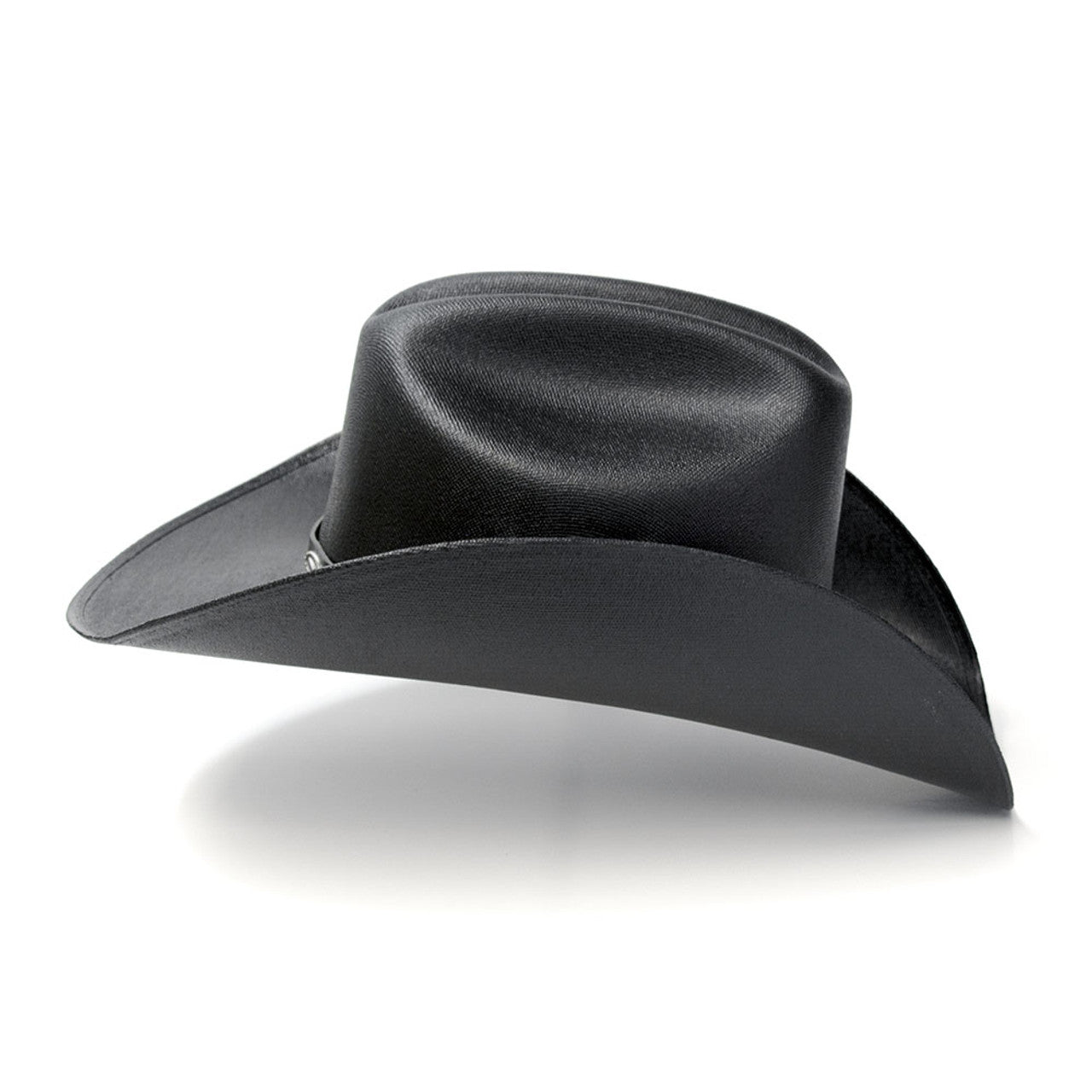 CA-4 Cattleman Straw Hat Silver Conchos in Black
