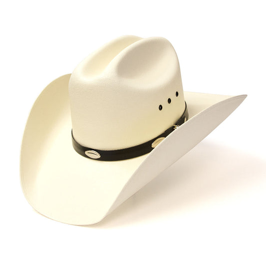 CA-4 Cattleman Straw Hat Silver Conchos