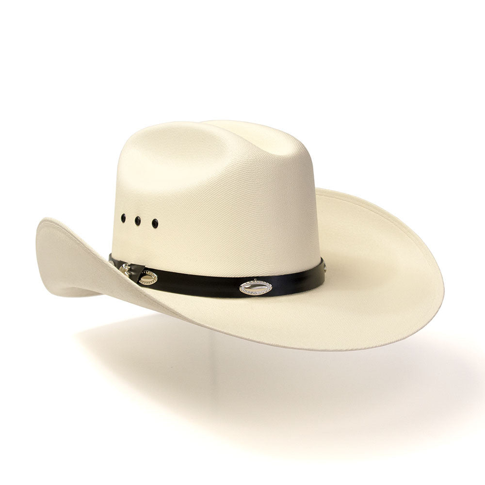 CA-4 Cattleman Straw Hat Silver Conchos