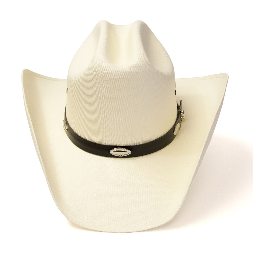 CA-4 Cattleman Straw Hat Silver Conchos