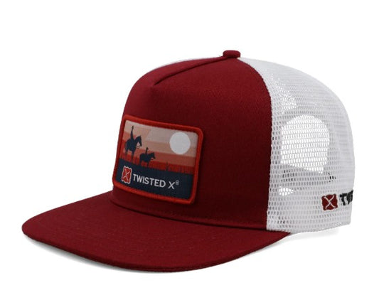 Twisted X Cap CAP007 in Red & White