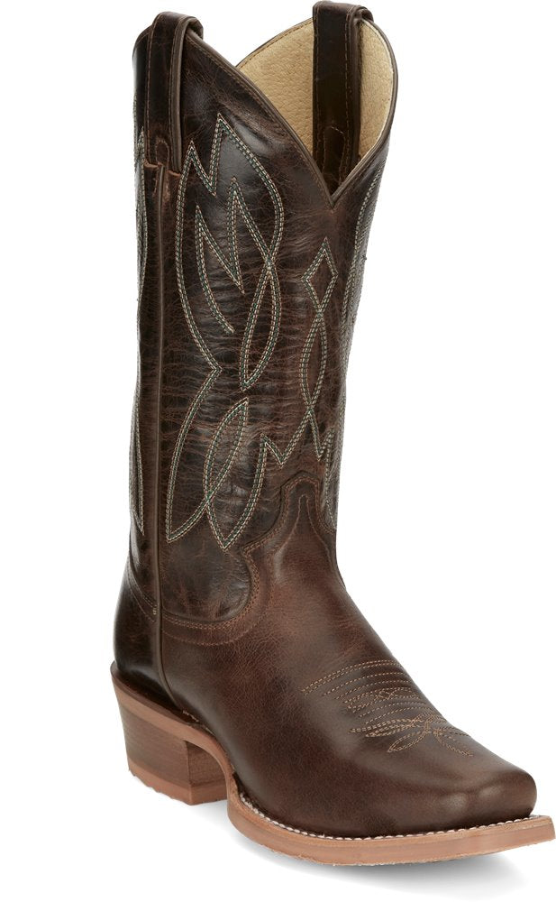 Justin cowgirl boots cheap square toe