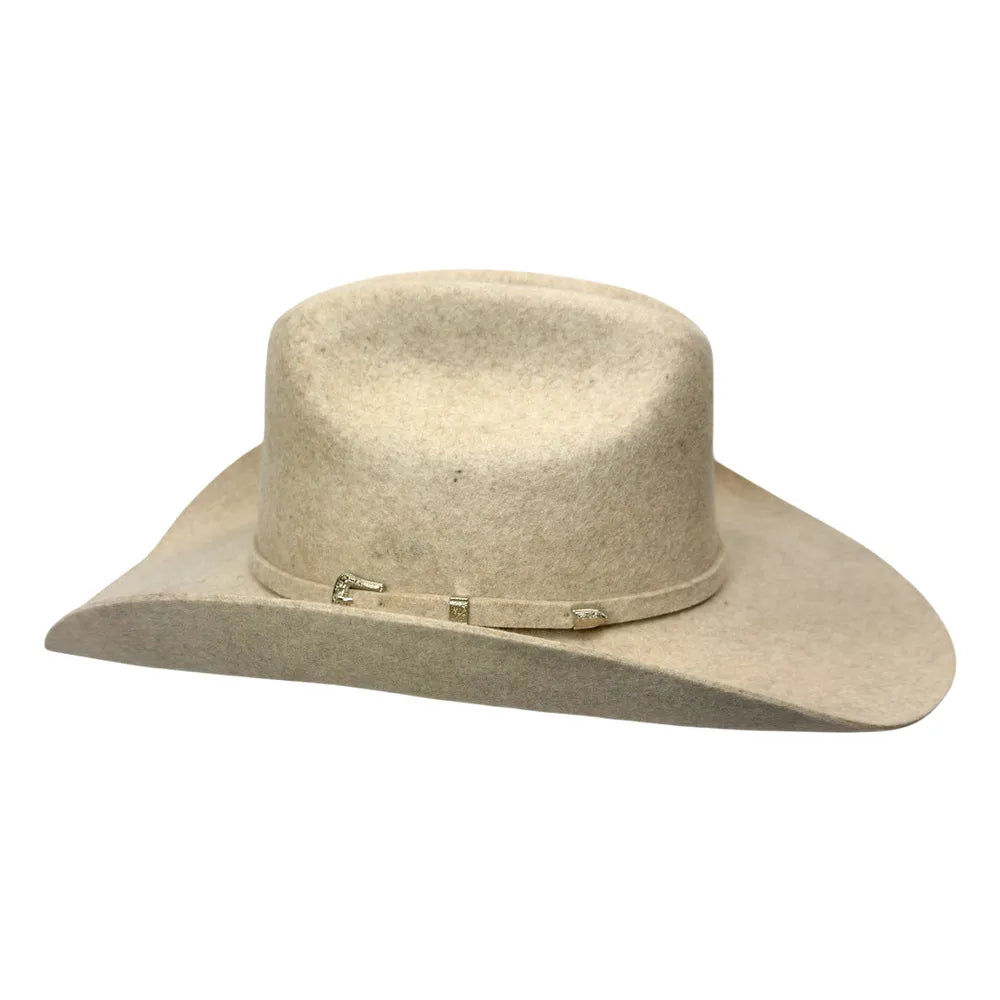 American Hat Makers Beau Cattleman Felt Cowboy Hat in Cloud Tweed Fleck 710087