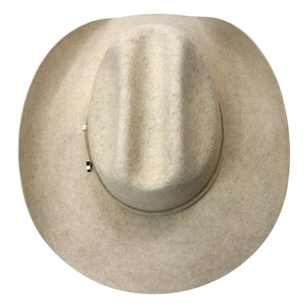 American Hat Makers Beau Cattleman Felt Cowboy Hat in Cloud Tweed Fleck 710087