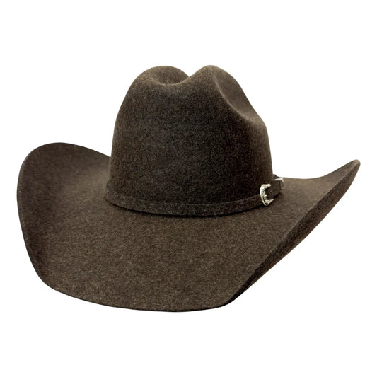 American Hat Makers Beau Cattleman Felt Cowboy Hat in Sable/Expressp Tweed Fleck 710087