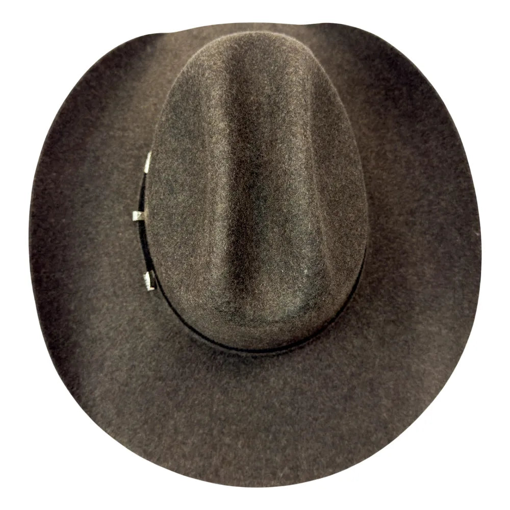 American Hat Makers Beau Cattleman Felt Cowboy Hat in Sable/Expressp Tweed Fleck 710087