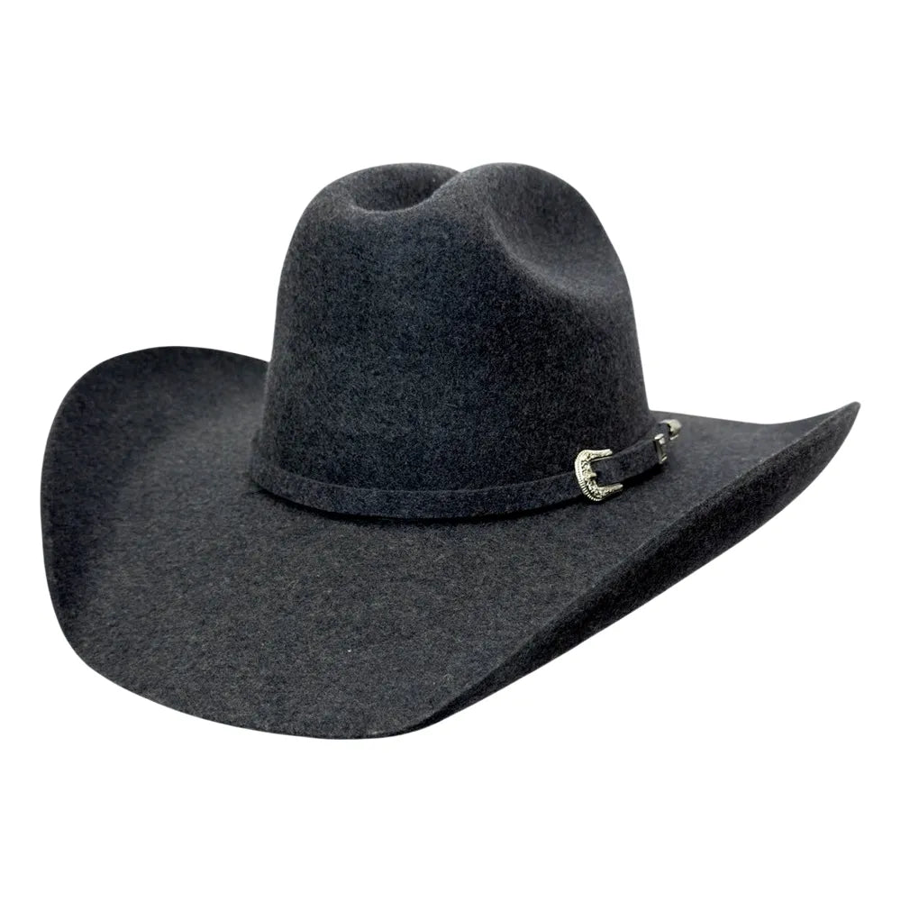American Hat Makers Beau Cattleman Felt Cowboy Hat in Shadow Blue Tweed Fleck 710087
