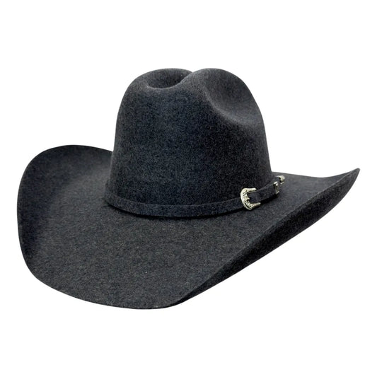 American Hat Makers Beau Cattleman Felt Cowboy Hat in Shadow Blue Tweed Fleck 710087