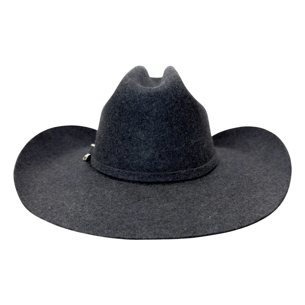 American Hat Makers Beau Cattleman Felt Cowboy Hat in Shadow Blue Tweed Fleck 710087