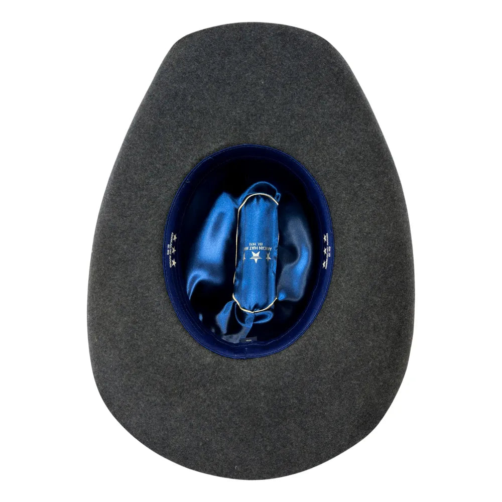 American Hat Makers Beau Cattleman Felt Cowboy Hat in Shadow Blue Tweed Fleck 710087