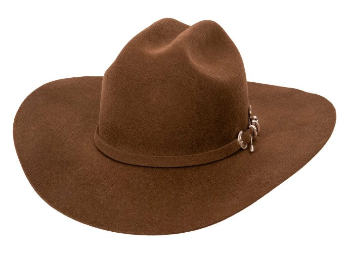 American Hat Makers Cattleman Felt Cowboy Hat in Brown