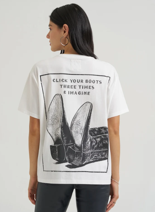 Wrangler 112390337 Lainey Wilson X White Click Your BootsTee