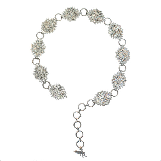 M&F Angel Ranch Belt 2" Southwestern Conchos Crystals Silver D140005536