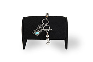 M&F D440010433 Silver Strike Bracelet Cowboy Boot Bracelet Turquoise