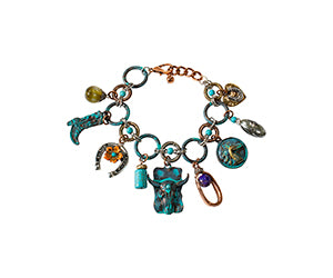 M&F D440011397 Silver Strike Bracelet Western Charms Multi Color