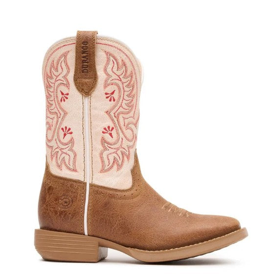 Durango Kids DBT0253C Shyloh Western Boots in Honey Tan Metallic Peach