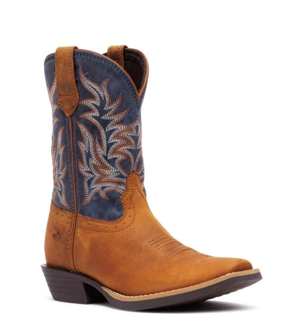 Durango Kids DBT0256C Shyloh Western Boots in Brown Denim Blue