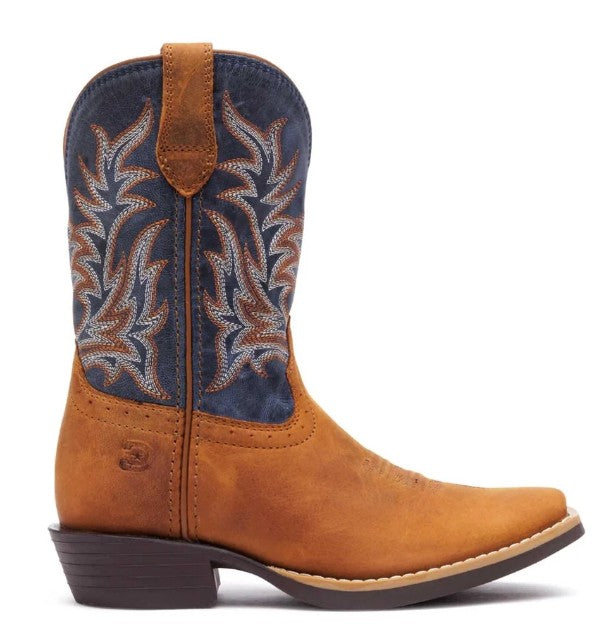 Durango Kids DBT0256C Shyloh Western Boots in Brown Denim Blue