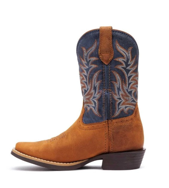 Durango Kids DBT0256C Shyloh Western Boots in Brown Denim Blue