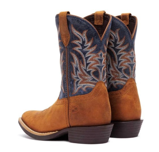 Durango Kids DBT0256C Shyloh Western Boots in Brown Denim Blue