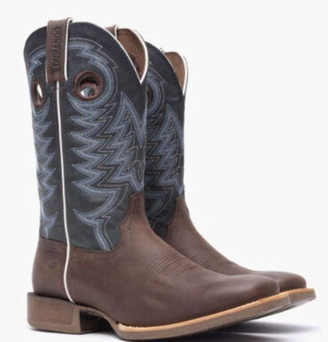 Durango DDB0216 Men's Rebel Pro™ Denim Blue Western Boots in Belgian Brown & Denim Blue