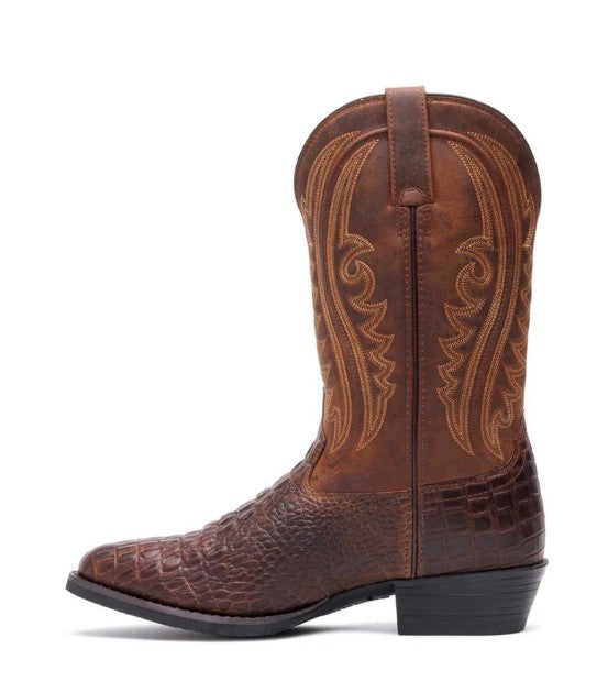 Durango DDB0532 Men's Shyloh Western Boots in Cigar Croco Trail Brown