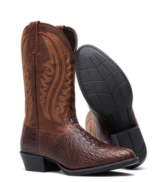 Durango DDB0532 Men's Shyloh Western Boots in Cigar Croco Trail Brown