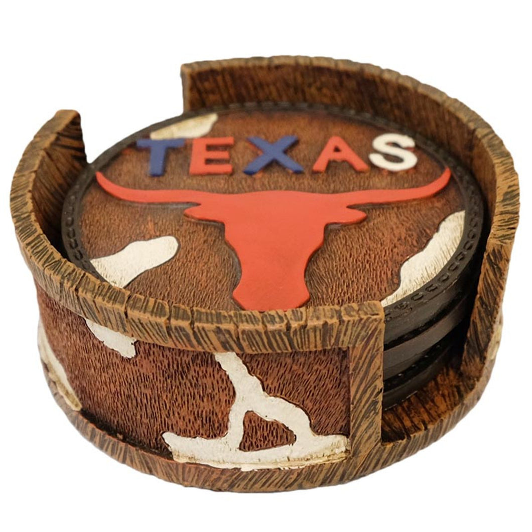 Western Express DEC-15155 Texas Horns Coasters