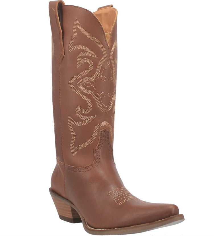 Dingo Out West Smooth Brown DI920 Ladies Cowboy Boot