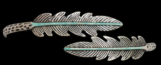 M&F Antique Silver Feather Bracelet DLB0335