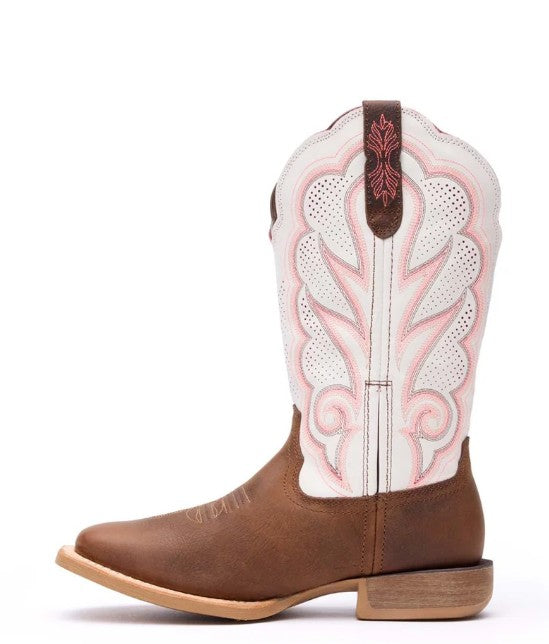 Durango DRD0392 Lady Rebel Pro™ Women's Western Boots in Trail Brown White