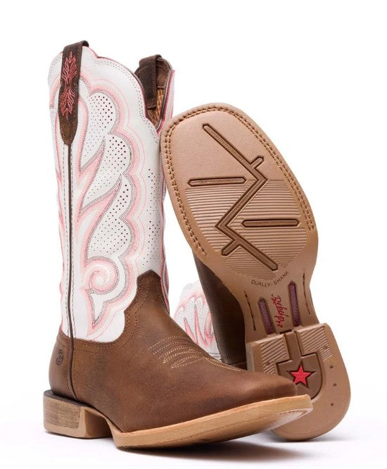 Durango DRD0392 Lady Rebel Pro™ Women's Western Boots in Trail Brown White