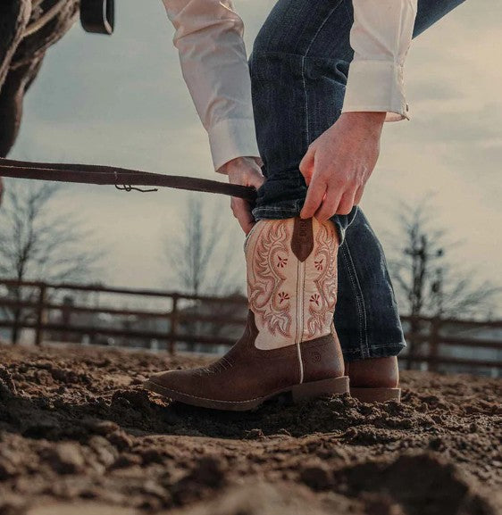 Durango DRD0482 Shyloh Women's Western Boots in Tan Metallic Peach