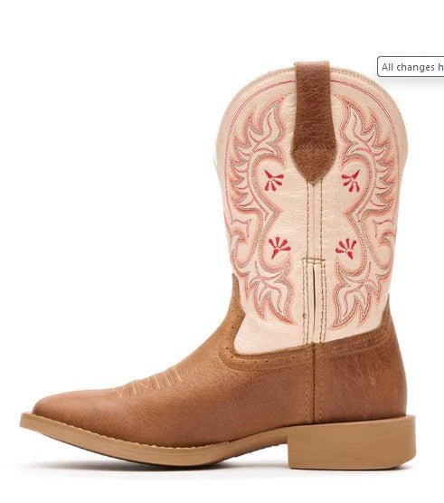 Durango DRD0482 Shyloh Women's Western Boots in Tan Metallic Peach