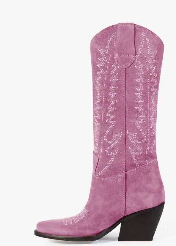 Pink cowboy boots uk online