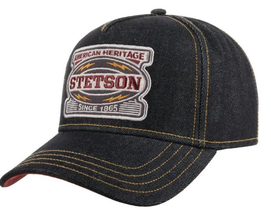 Stetson Trucker Cap Lightning in Blue Denim 7741140