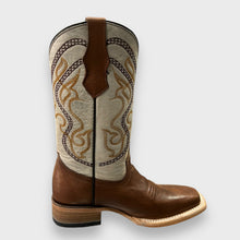 Load image into Gallery viewer, Corral Teens J7100 Handcrafted Brown/Beige Narrow Square Toe Cowboy Boots
