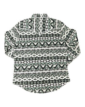 Load image into Gallery viewer, MontanaCo Ladies All Over Aztec Pattern in Green Western Blouse L-1110
