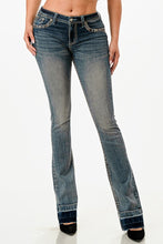 Load image into Gallery viewer, Grace Jeans Western Horseshoe Colourful Embroidered Mid Rise Bootcut Jeans EB61852
