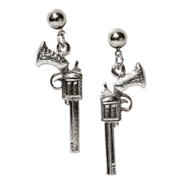 WE E-1259-N Plated Revolver Earrings with Ball Stud