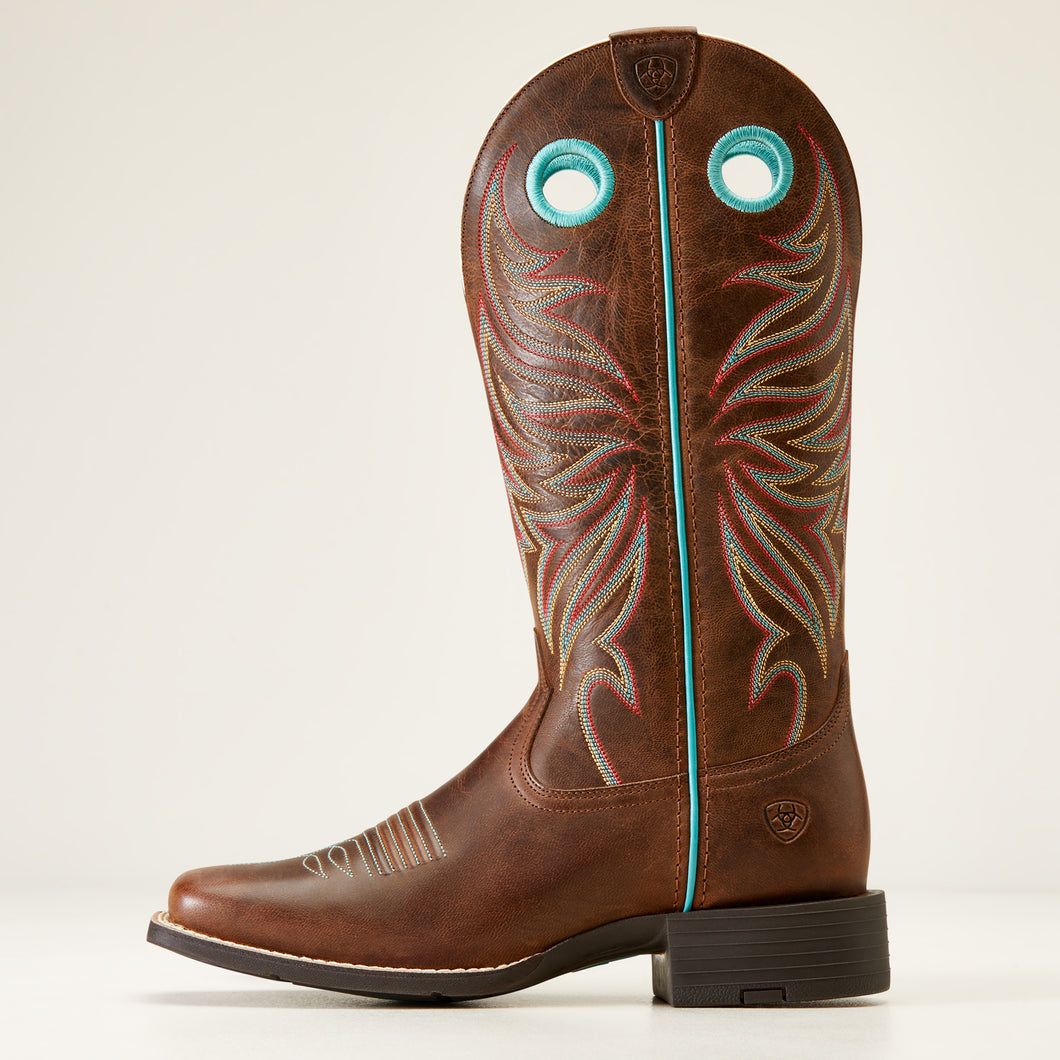 Ariat Ladies 10017390 Round Up Ryder Western Boots in Sassy Brown