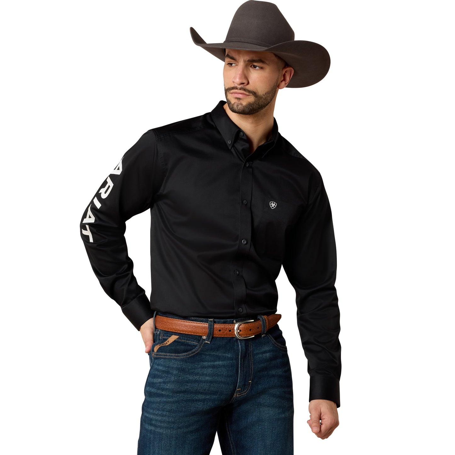 Ariat Mens Team Logo Twill Fitted Western Shirt 10034231