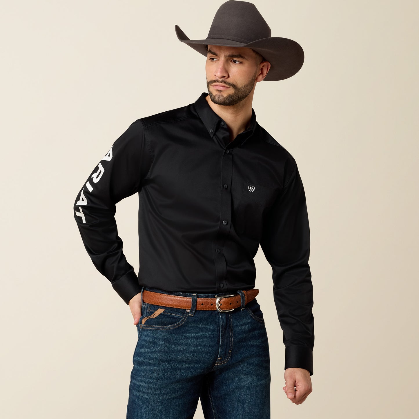 Ariat Mens Team Logo Twill Fitted Western Shirt 10034231